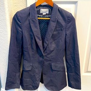 Women’s H & M Blazer Size 4 Lined Notch Lapel Pockets